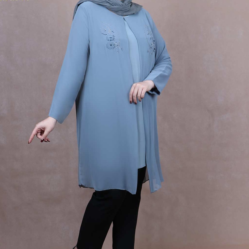 شومیز حریر گل شکوفا سایز بزرگ