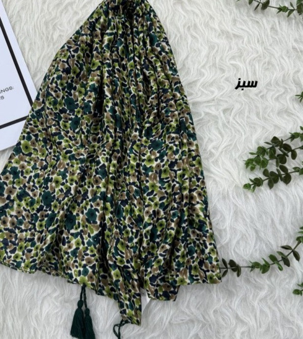 شال نخی طرح حبابی منگولهدار