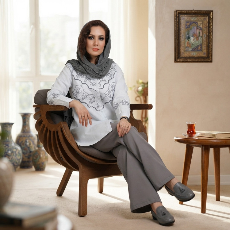 تونیک الما الیاف طبیعی پنبه