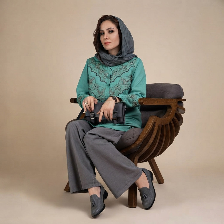 تونیک الما الیاف طبیعی پنبه