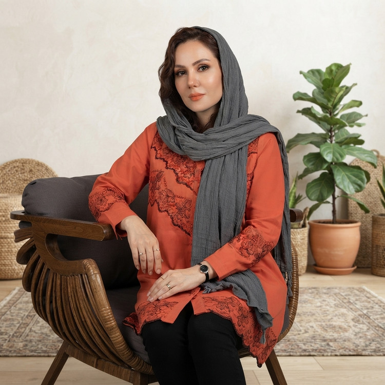 تونیک الما الیاف طبیعی پنبه