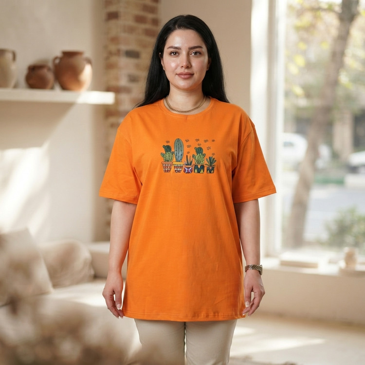 تیشرت زنانه اورسایز سوپر پنبه 2XL/3XL