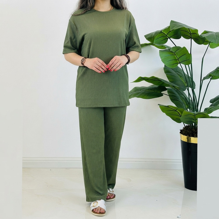 ست تیشرت شلوار بیسکوییتی 2XL/3XL