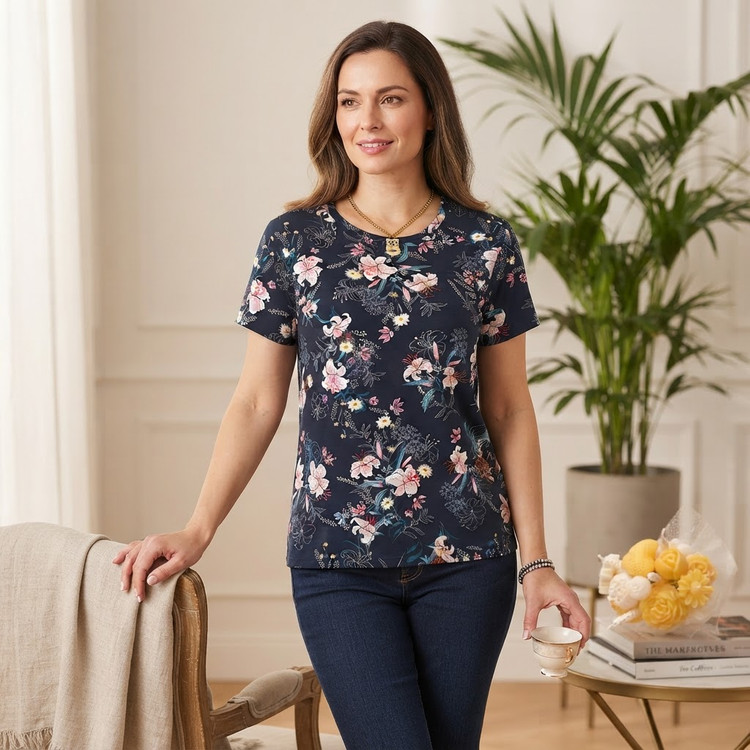 تیشرت زنانه ویسکوز آستینکوتاه2XL/3XL