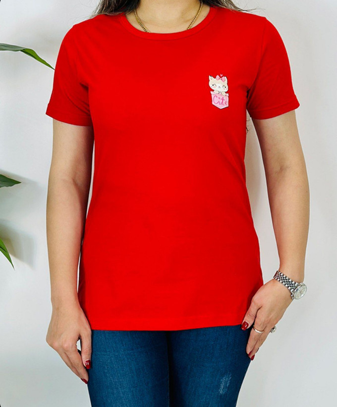 تیشرت زنانه سوپرپنبه نخ میکس طرح و رنگ 2XL/3XL